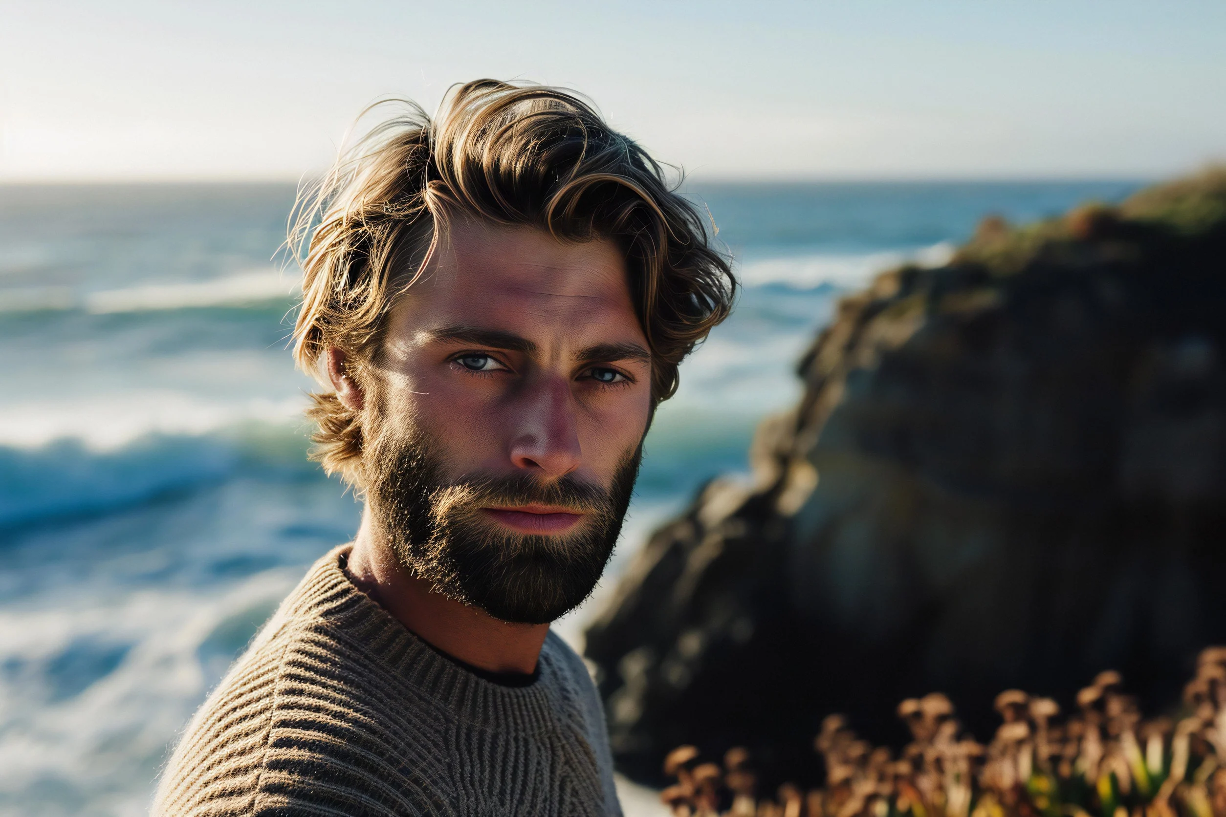 Un uomo con dei capelli sani