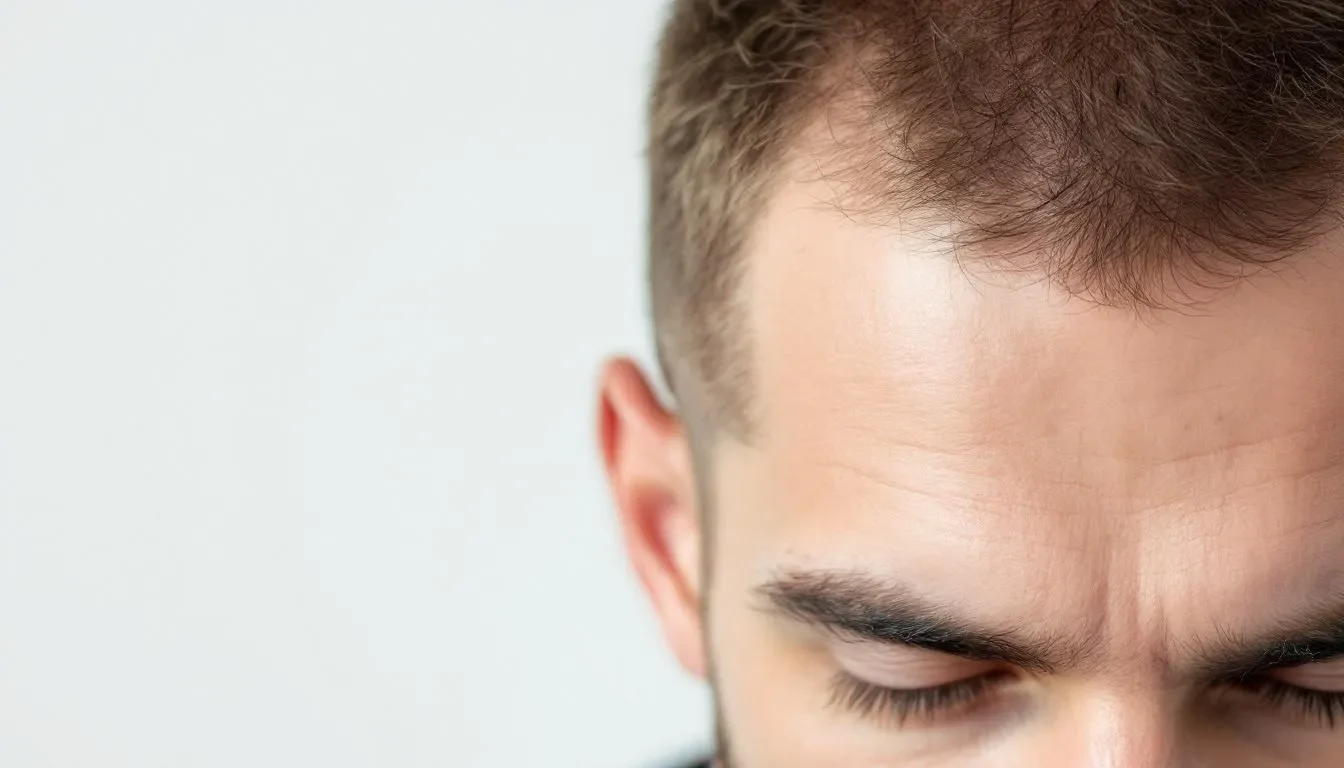 Un esempio di diradamento di capelli frontale.