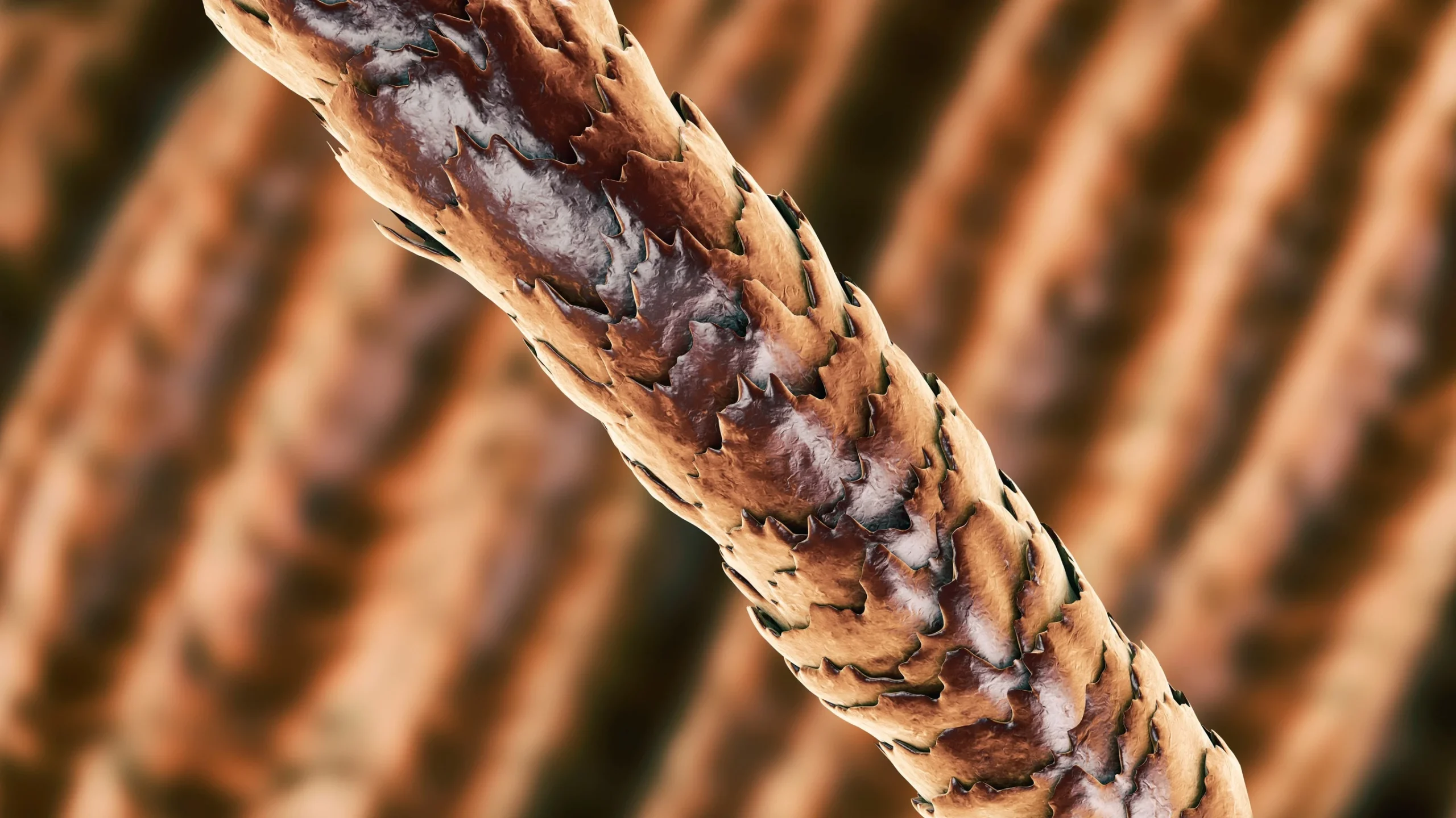 Un capello al microscopio